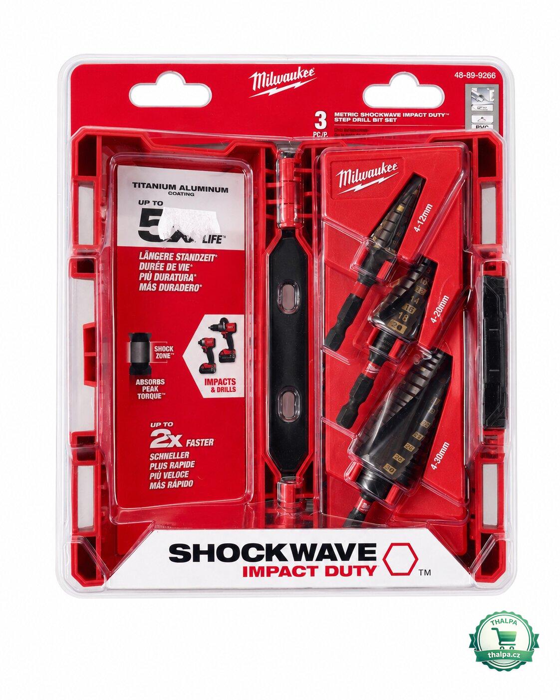 Milwaukee sada stupňovitých vrtáků 4–30 mm