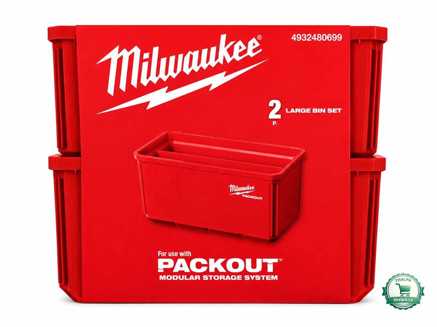 Milwaukee zásobník kontejner 10 × 20 cm pro systém Packout sada 2 ks