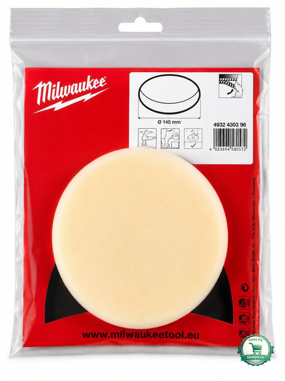 Milwaukee lešticí houba tvrdá 145 mm