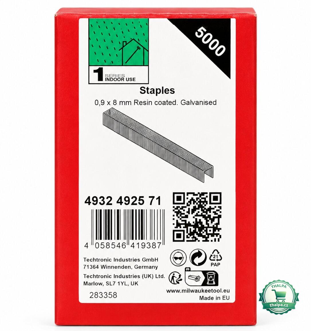 Milwaukee nastřelovací spony 8 mm – 10,6 × 1,25 mm, 5000 ks