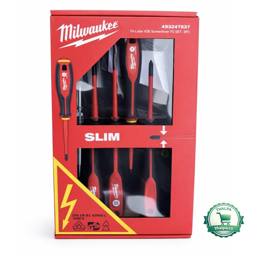 Milwaukee VDE Izolovaná sada šroubováků PZ / ploché 1000 V – 5 ks