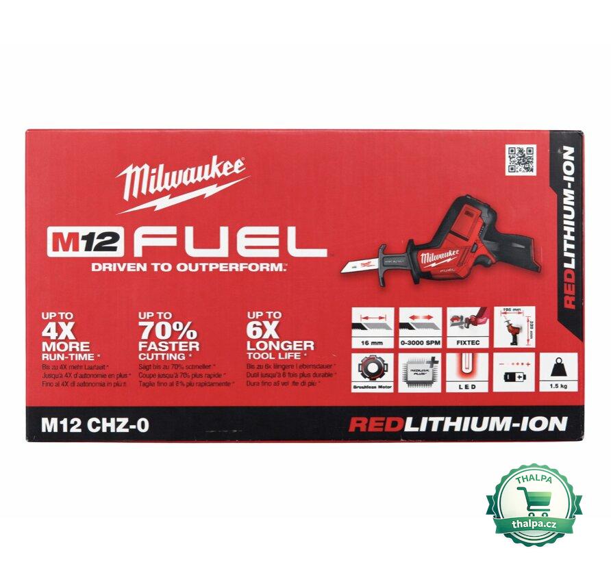 Milwaukee M12 CHZ-0 kompaktní akumulátorová pila ocaska