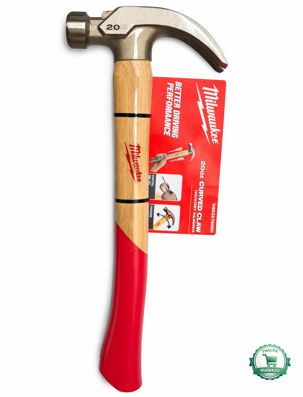 Milwaukee tesařské kladivo s ořechovou násadou 20 oz / 570 g