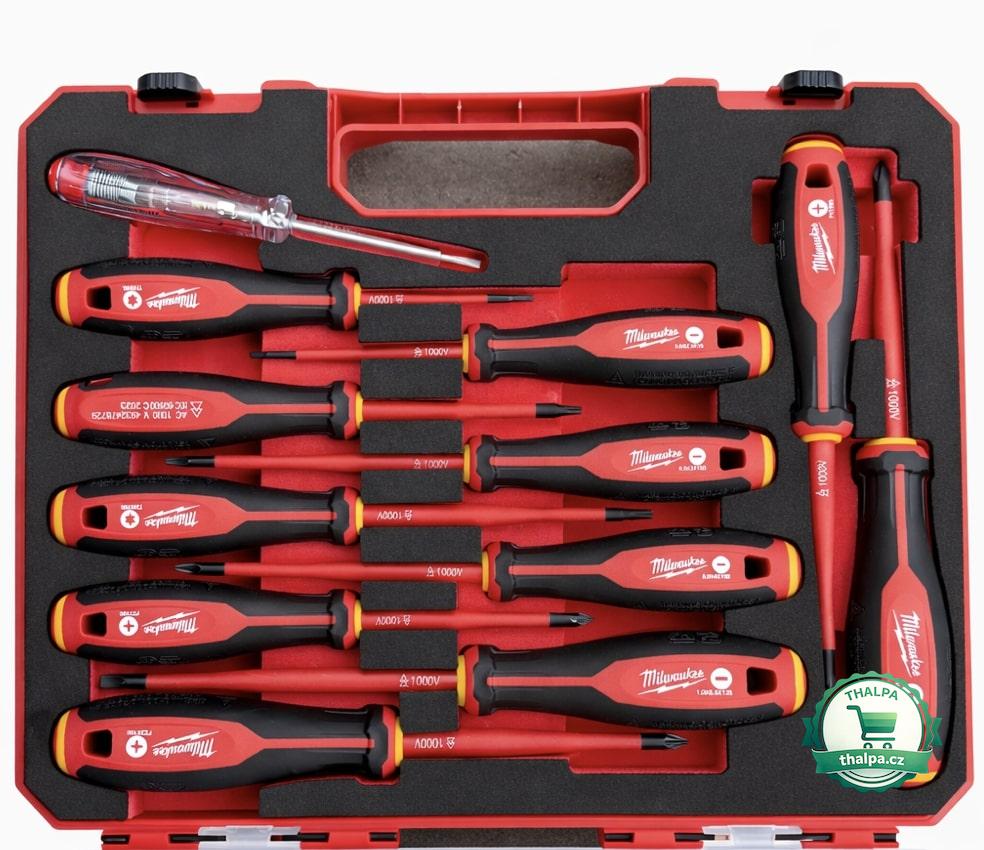 Milwaukee VDE Izolovaná sada šroubováků SL / PH / PZ / Torx 1000 V – 12 ks