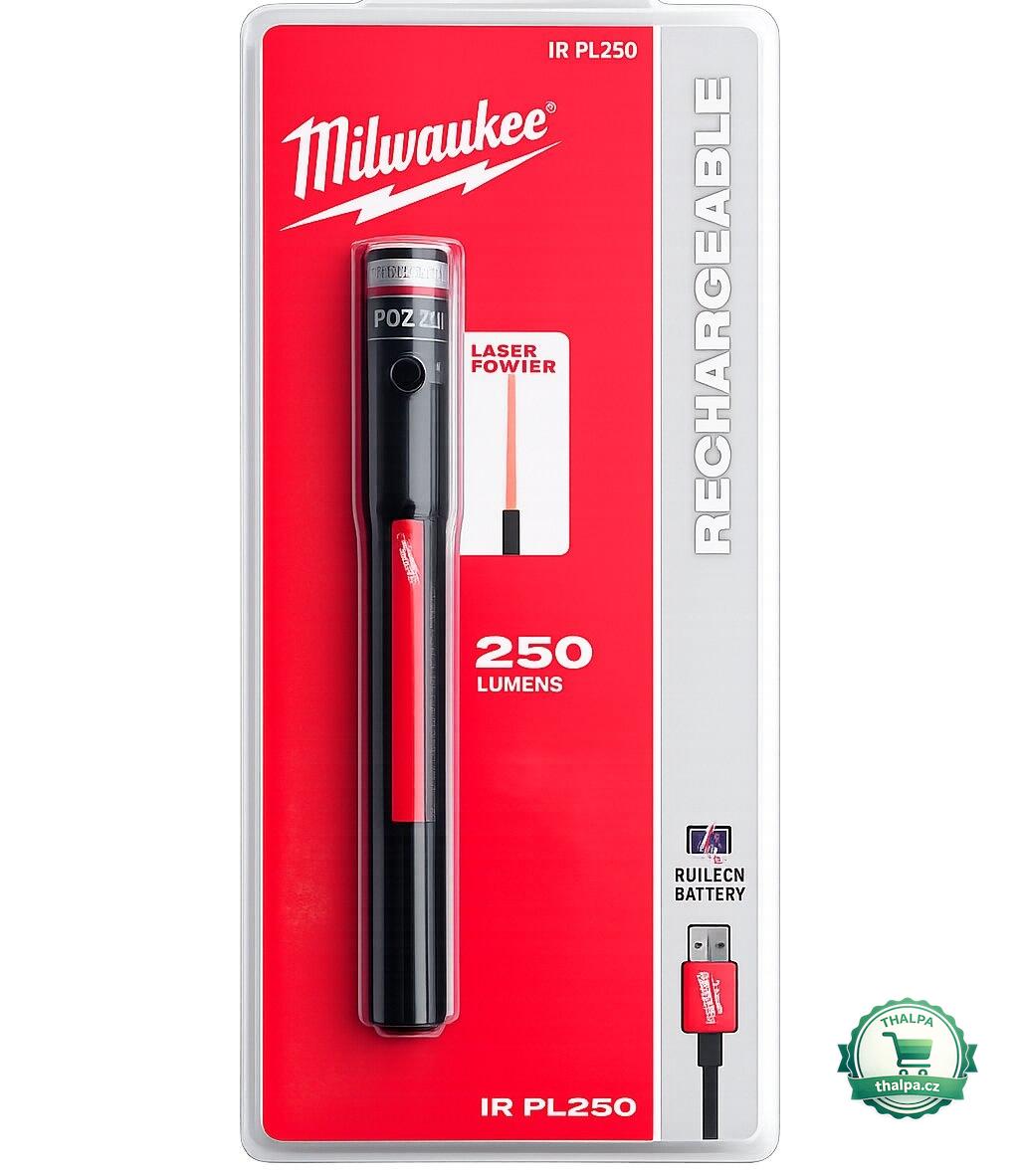 Milwaukee IR PL250 USB svítilna s integrovaným akumulátorem
